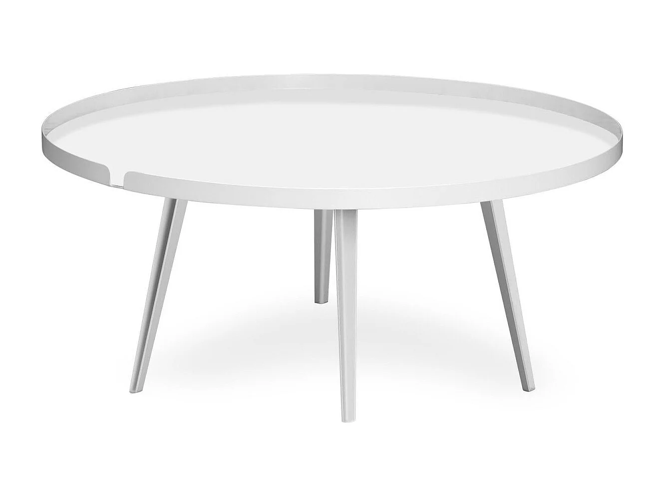 Table Basse à Rebord "Bimix" 90cm Blanc