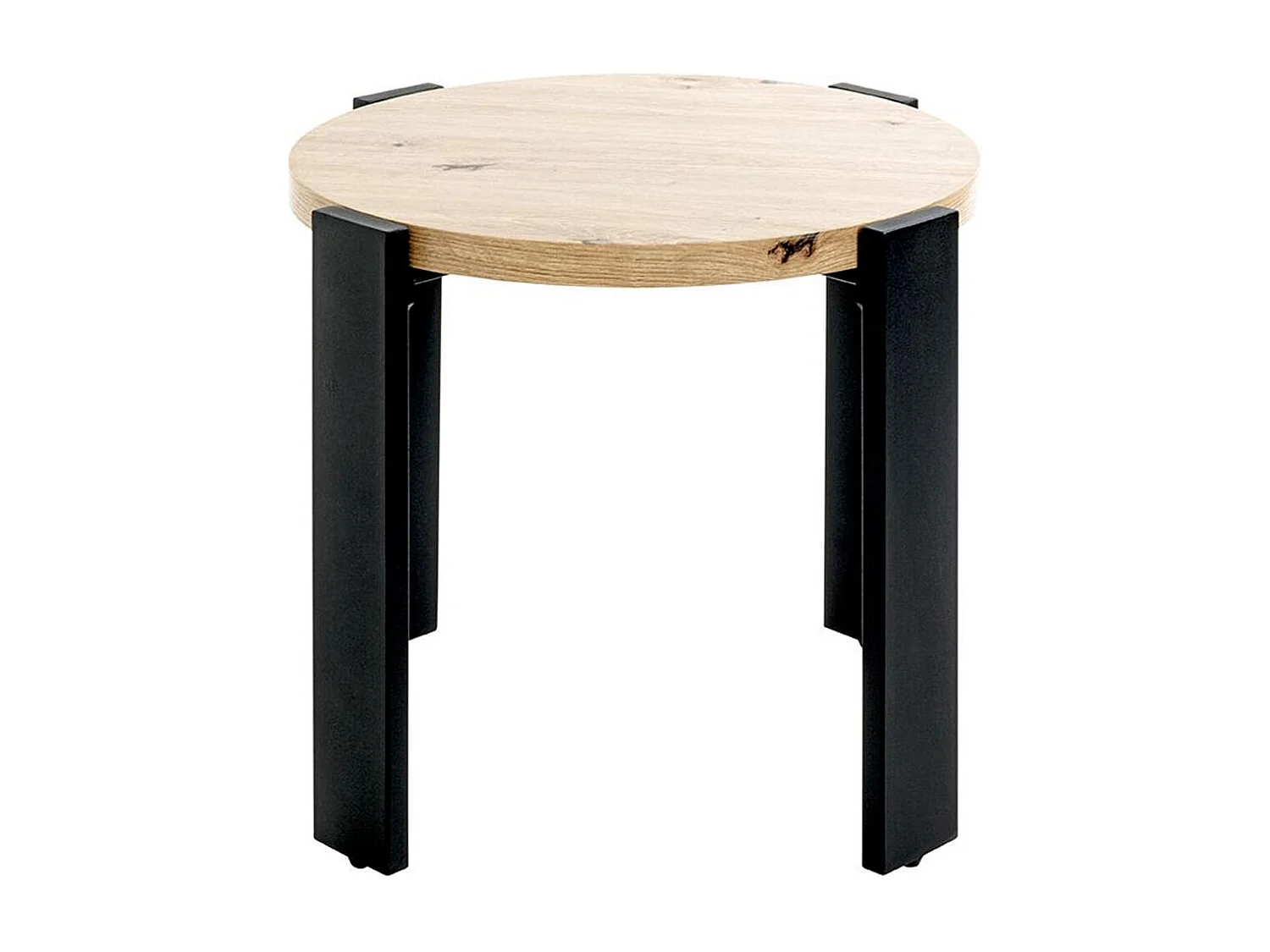 Table Basse Design "Tiny" 50cm Naturel & Noir