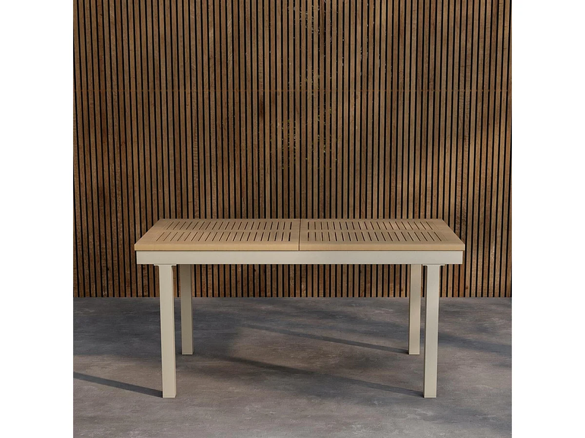Table de Jardin Extensible "Panama" 160-240cm Naturel & Beige