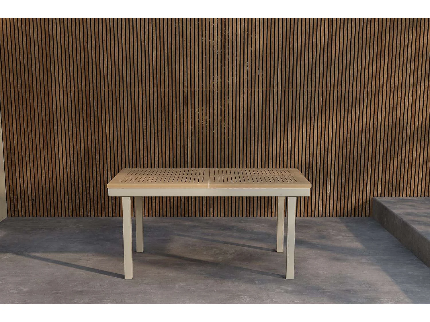 Table de Jardin Extensible "Panama" 160-240cm Naturel & Beige