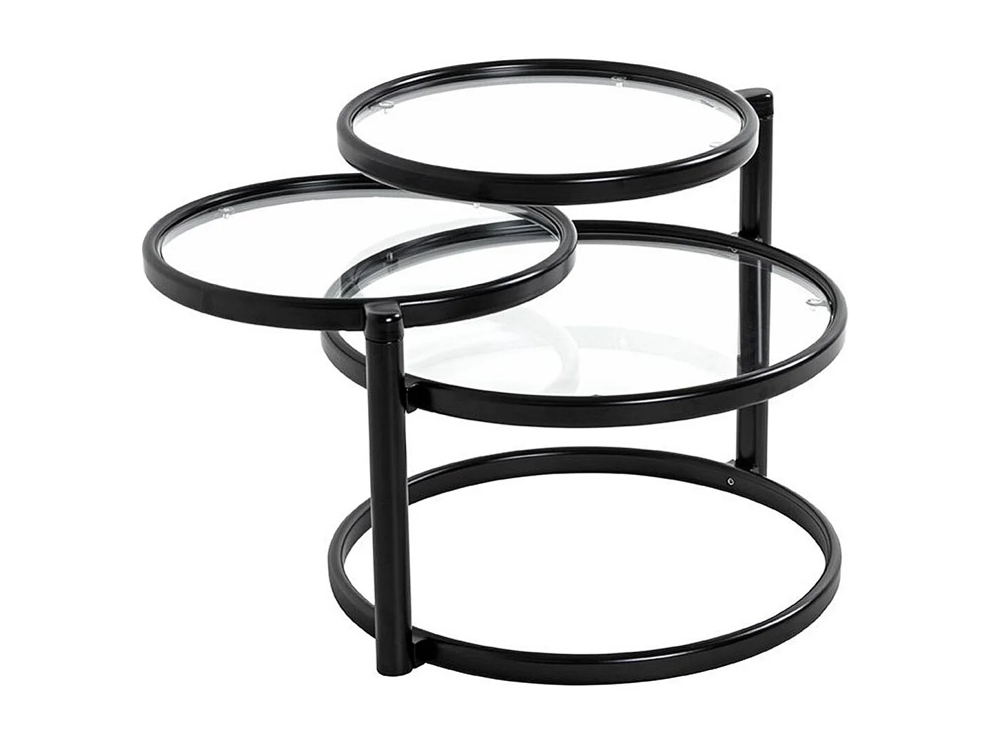 Table Basse en Verre "Blaise" 140cm Noir