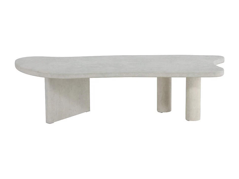 Table Basse Effet Béton "Polle" 160cm Gris Clair