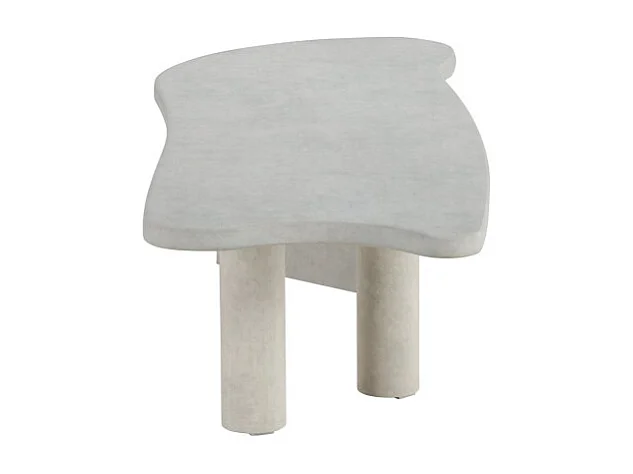 Table Basse Effet Béton "Polle" 160cm Gris Clair