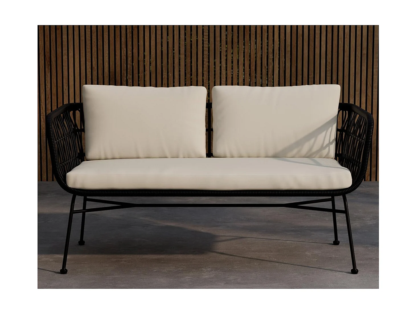 Isola Gartensofa schwarz.