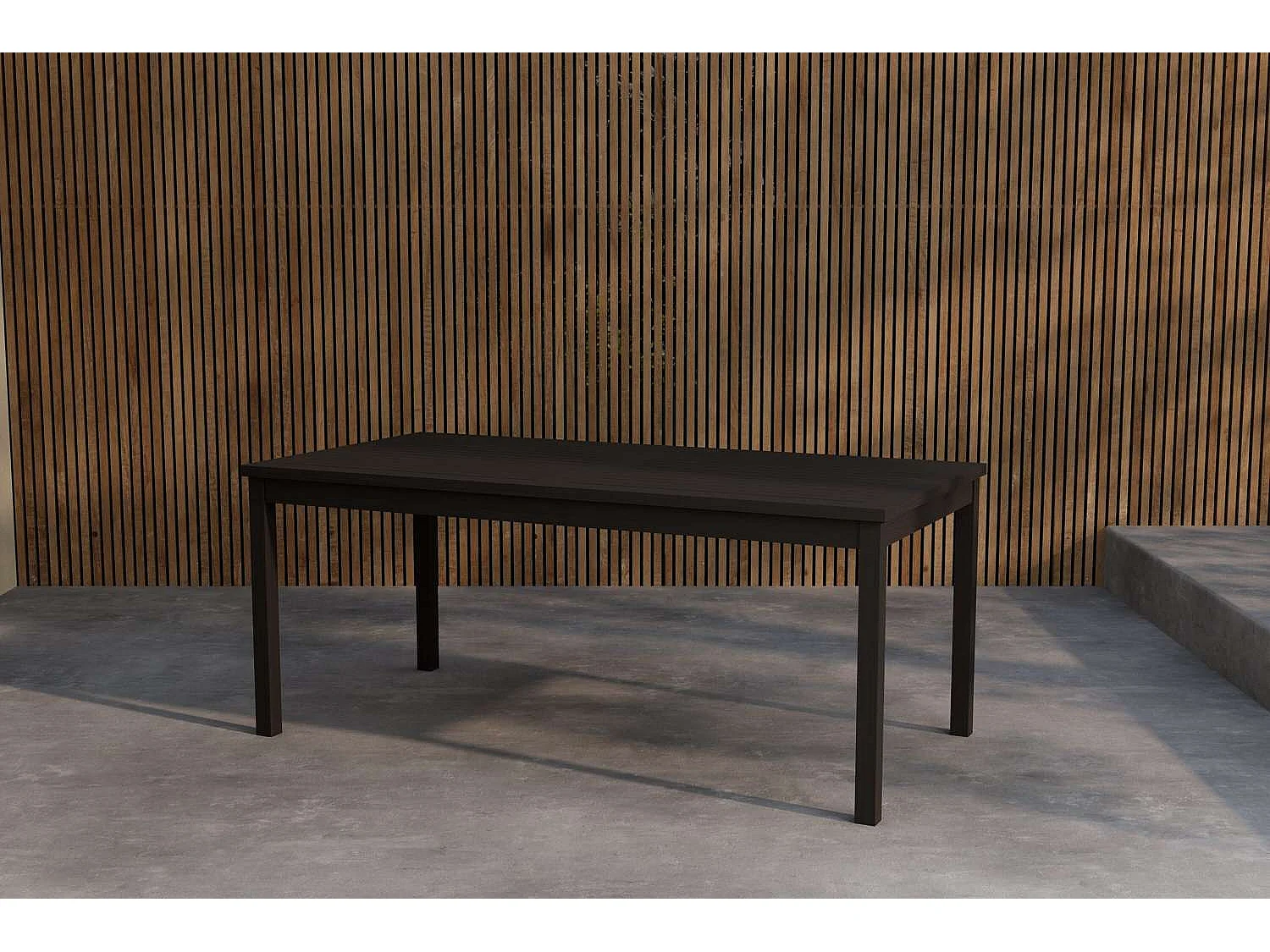 Table de Jardin en Teck "Kenya" 180cm Noir