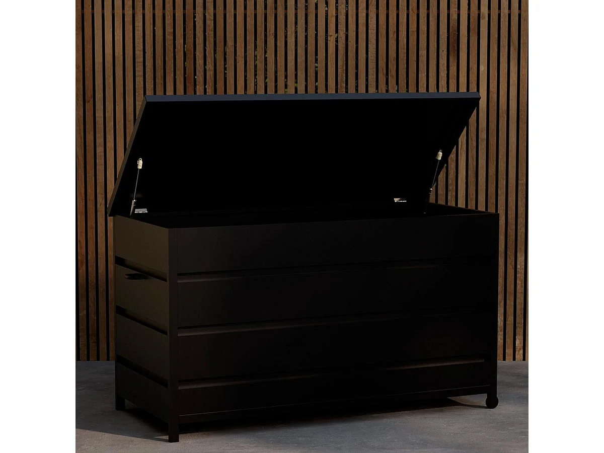 Coffre de Jardin "Nisis" 130cm Noir