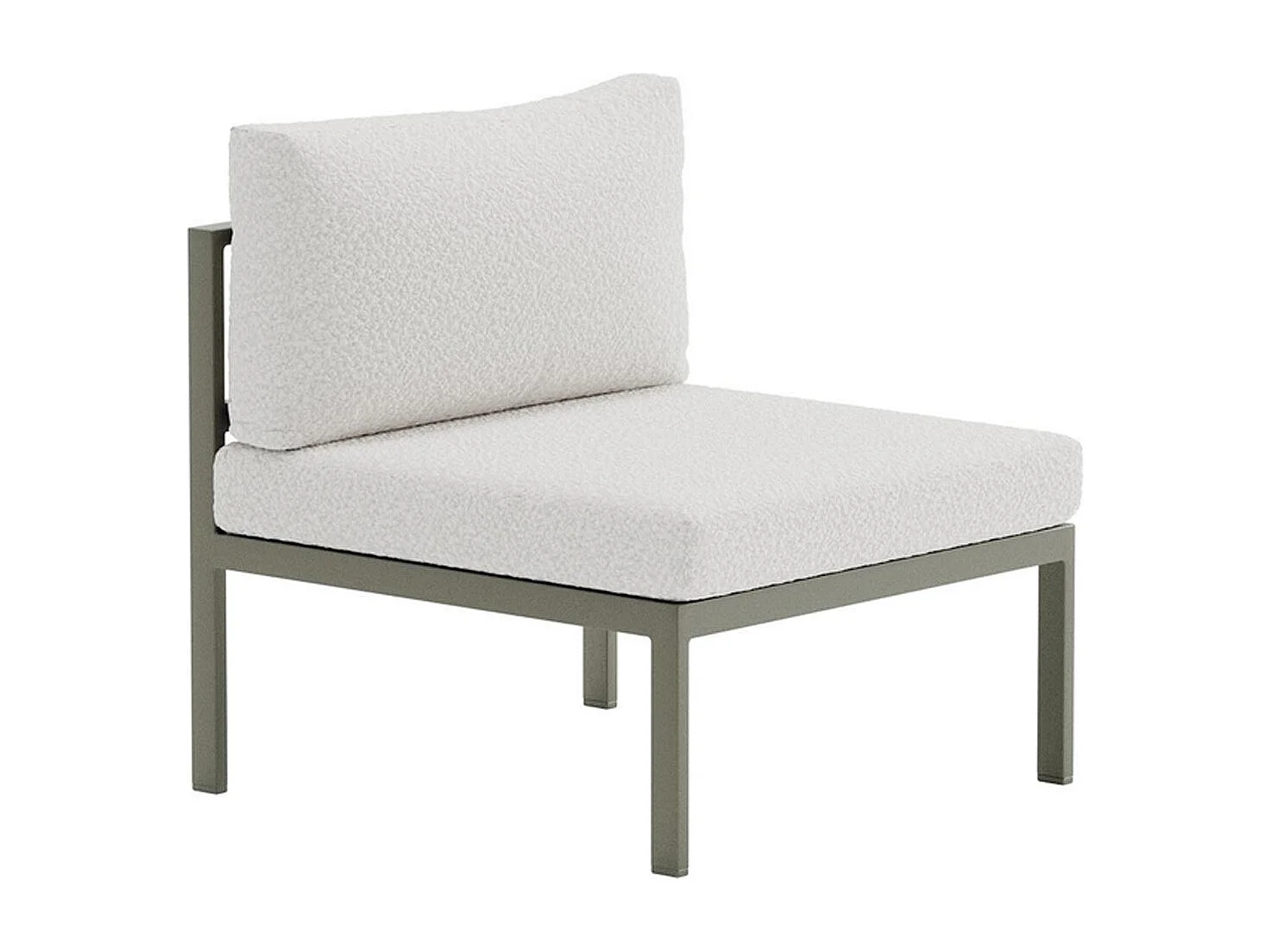 Module Canapé de Jardin Bouclette "Copacabana" 74cm Marron