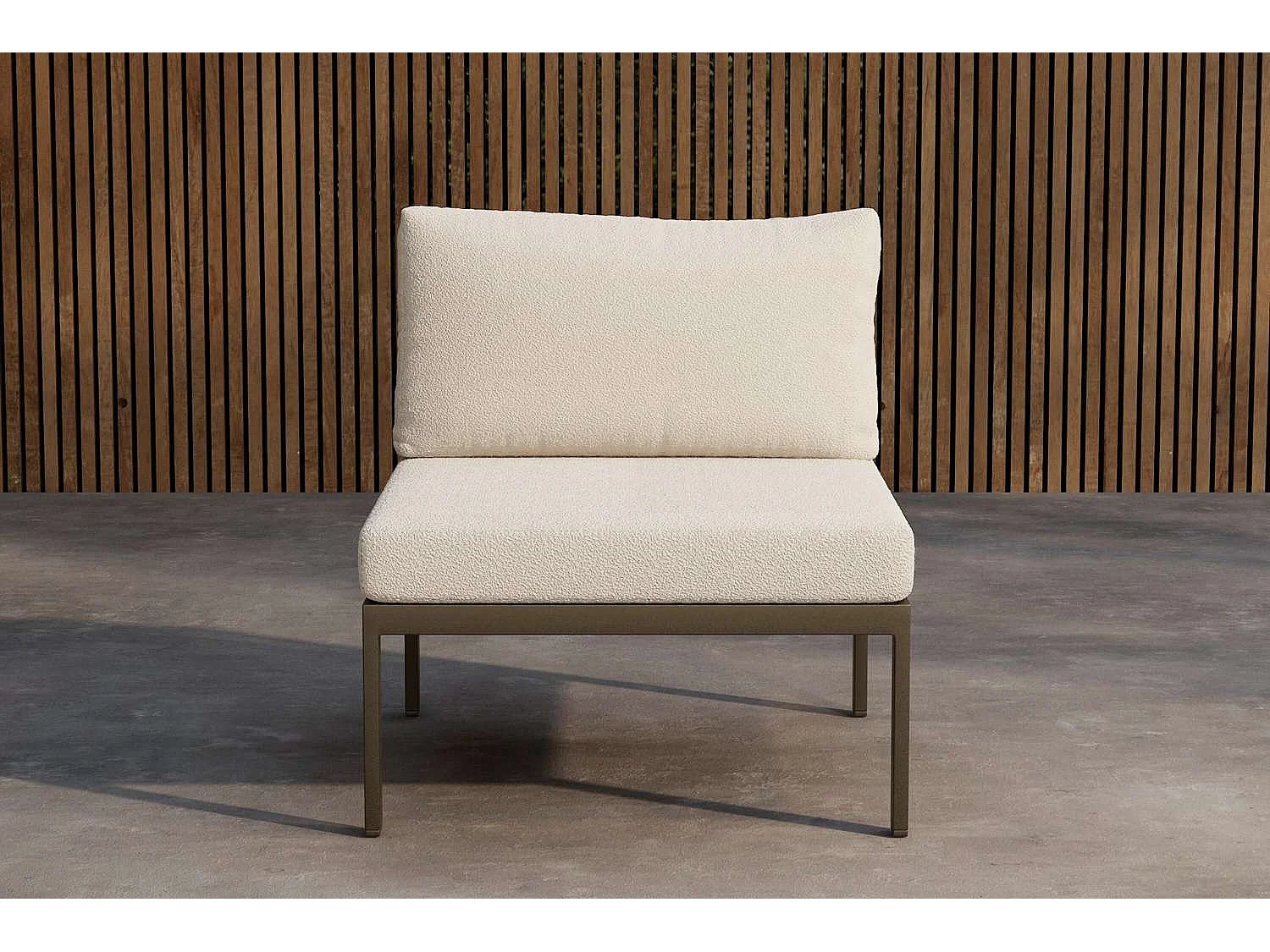 Module Canapé de Jardin Bouclette "Copacabana" 74cm Marron