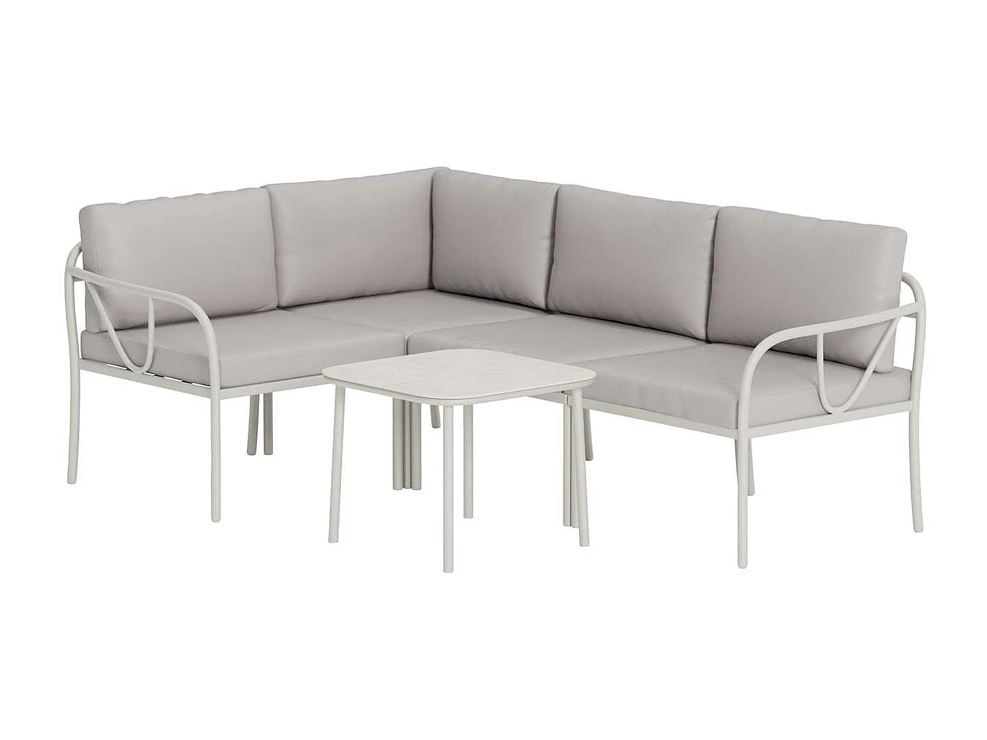 Salon de Jardin d'Angle "Hydra" 196cm Greige