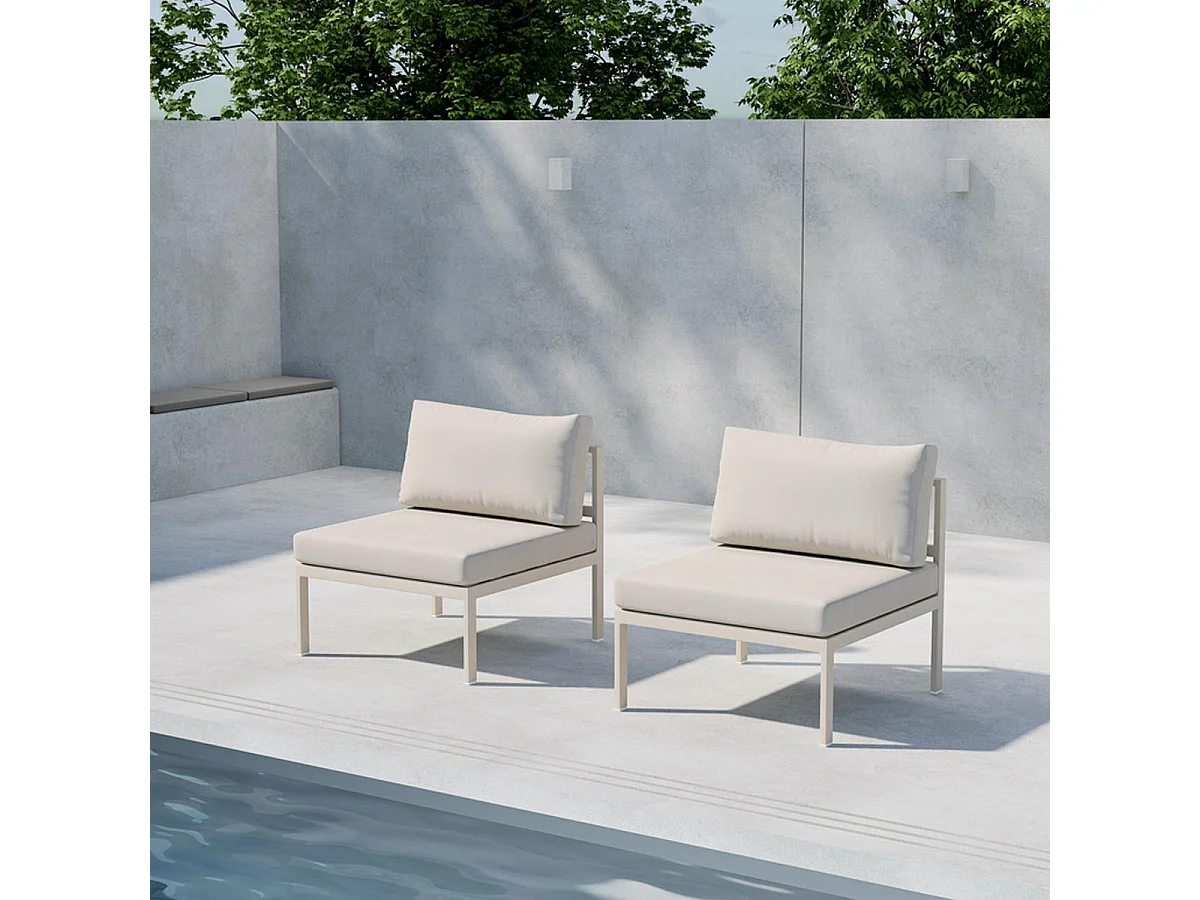 Module Canapé de Jardin "Copacabana" 74cm Beige