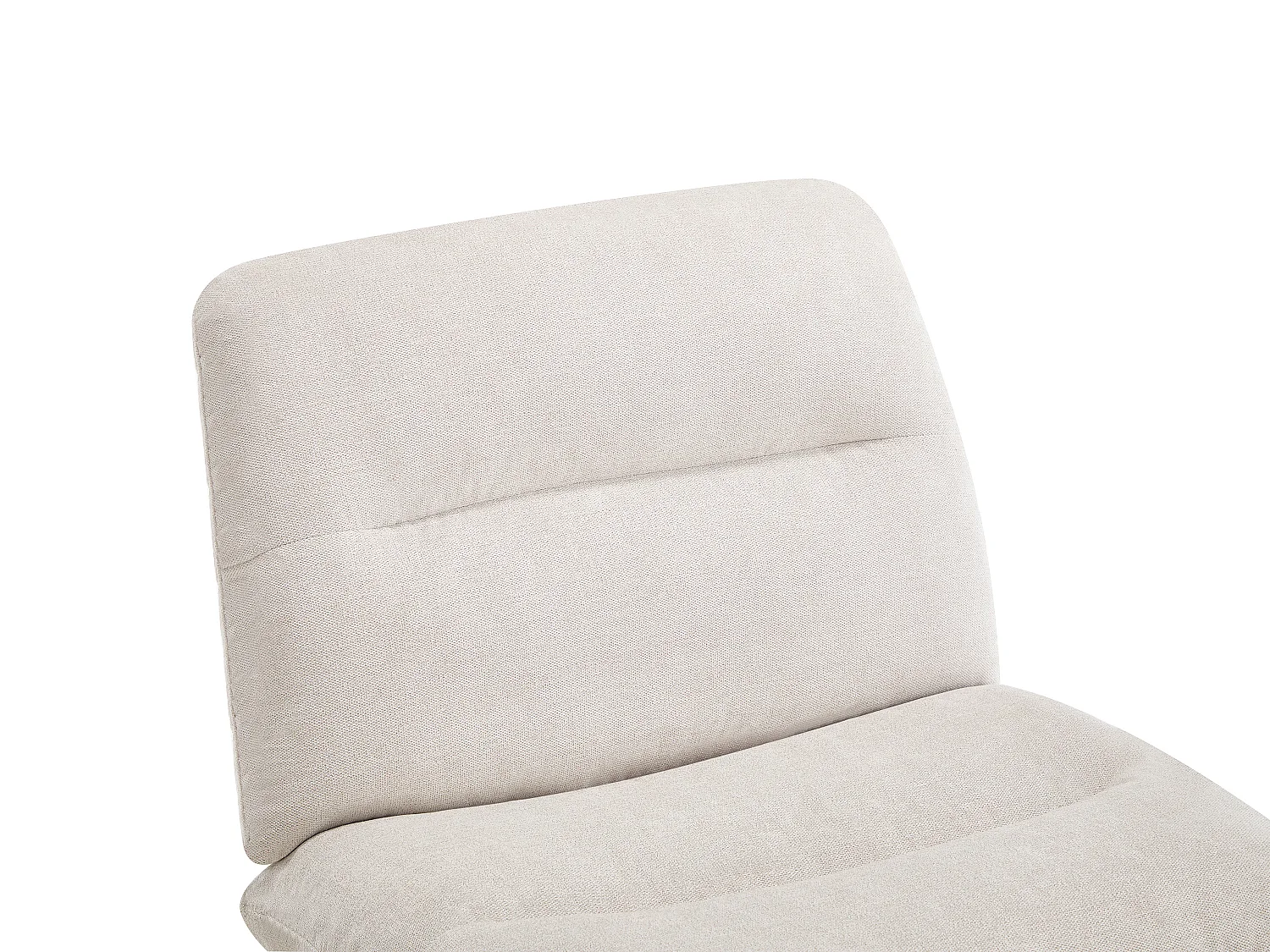 Fauteuil pivotant avec repose-pieds en tissu beige LEROKA