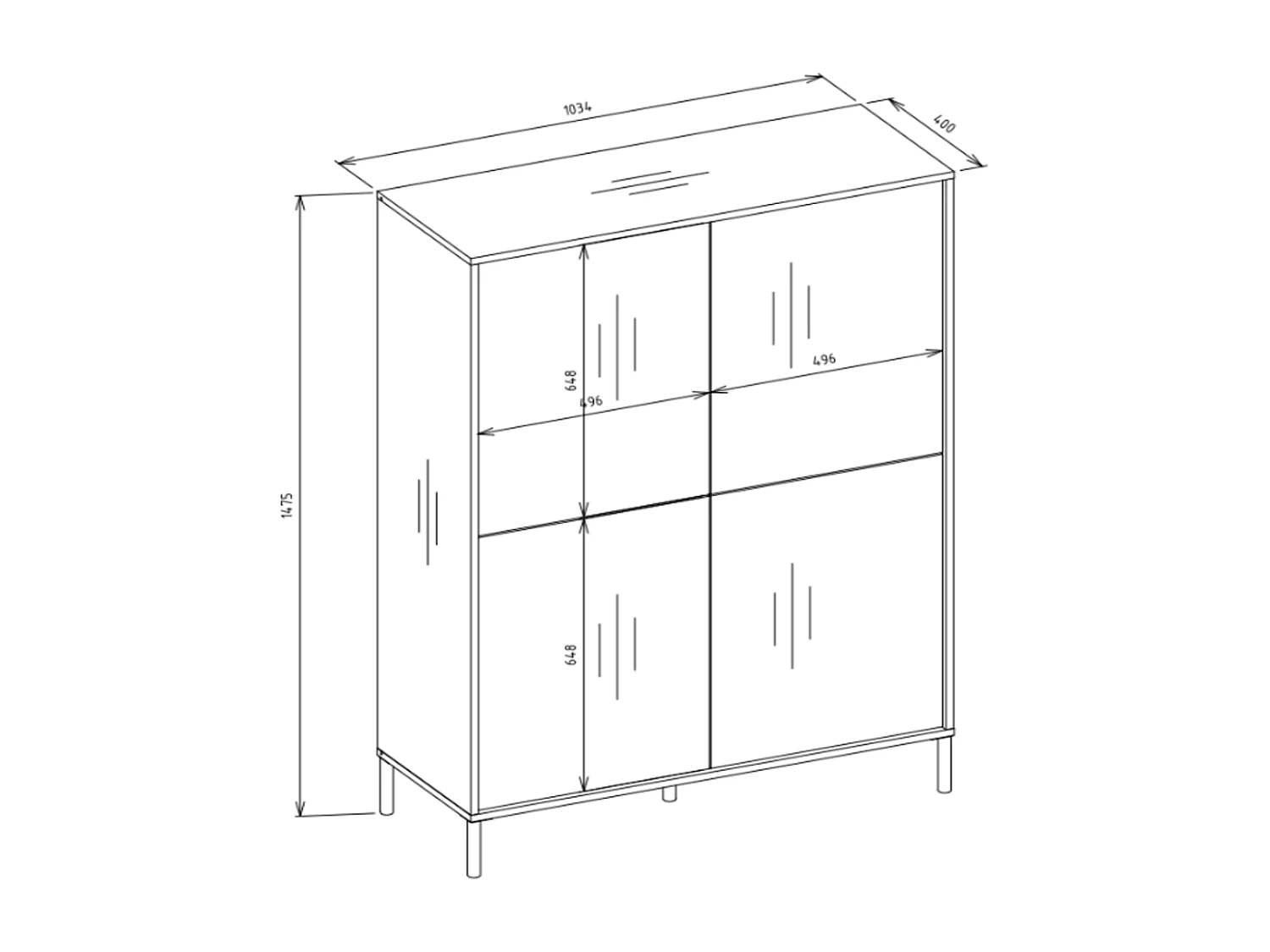 Buffet, 103,5 x 147,5 x 40 cm