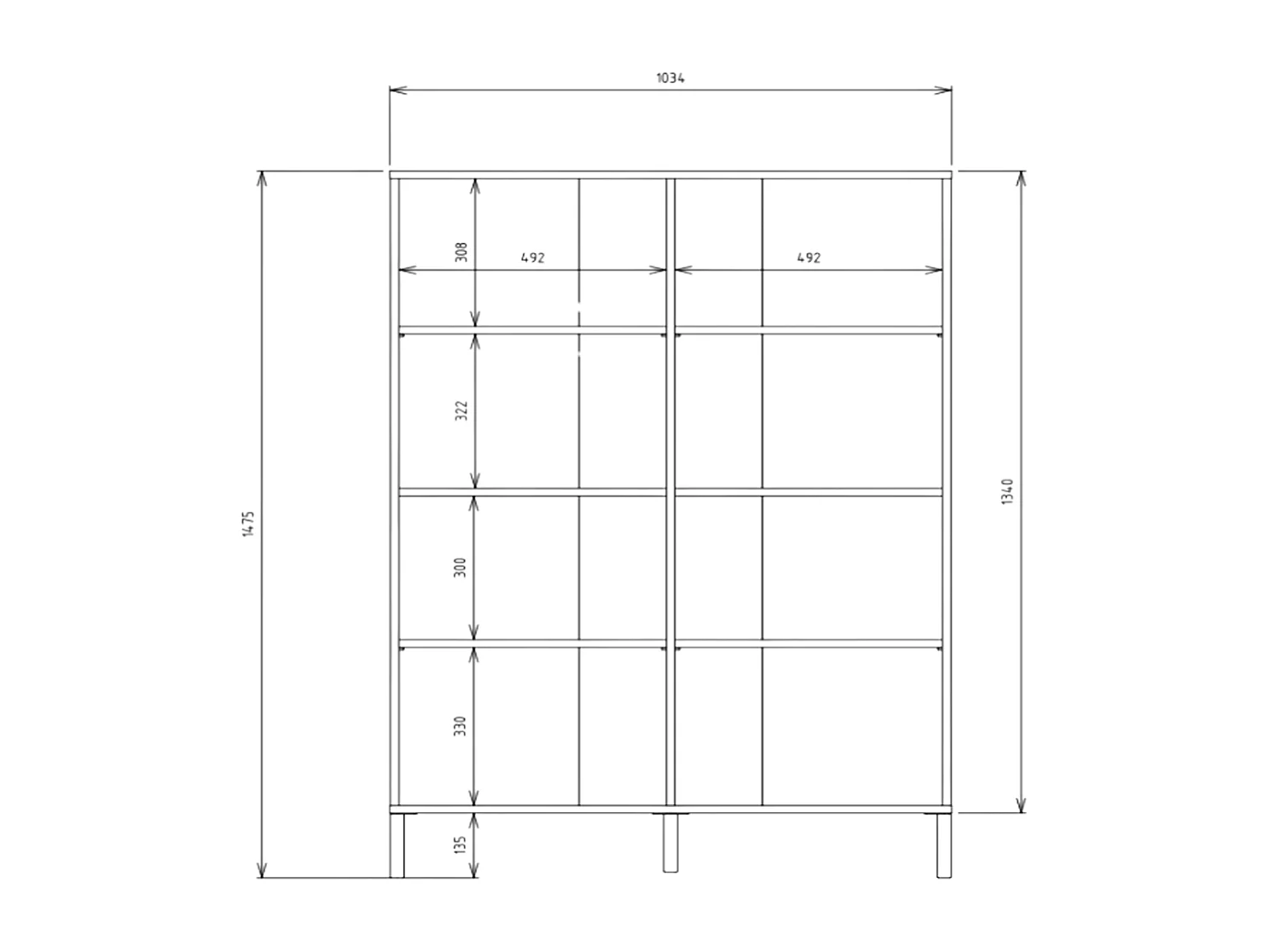 Buffet, 103,5 x 147,5 x 40 cm