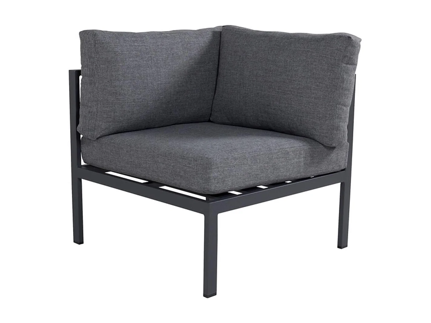 Module Canapé d'Angle de Jardin "Copacabana" 74cm Noir