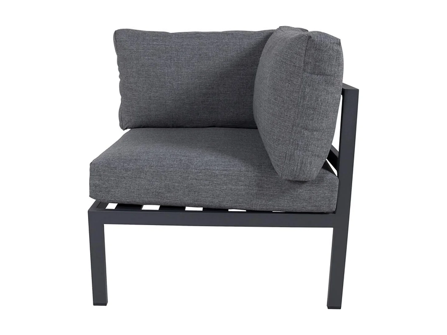 Module Canapé d'Angle de Jardin "Copacabana" 74cm Noir