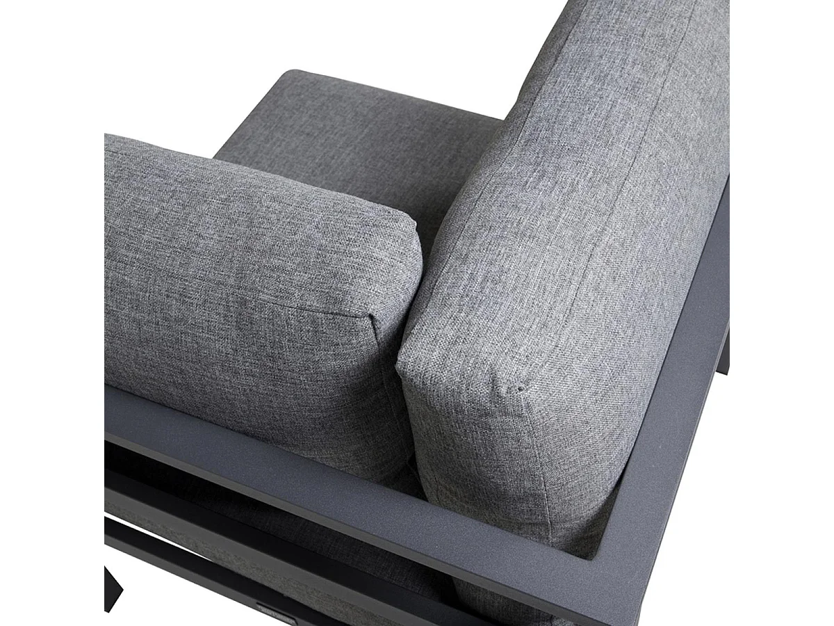 Module Canapé d'Angle de Jardin "Copacabana" 74cm Noir