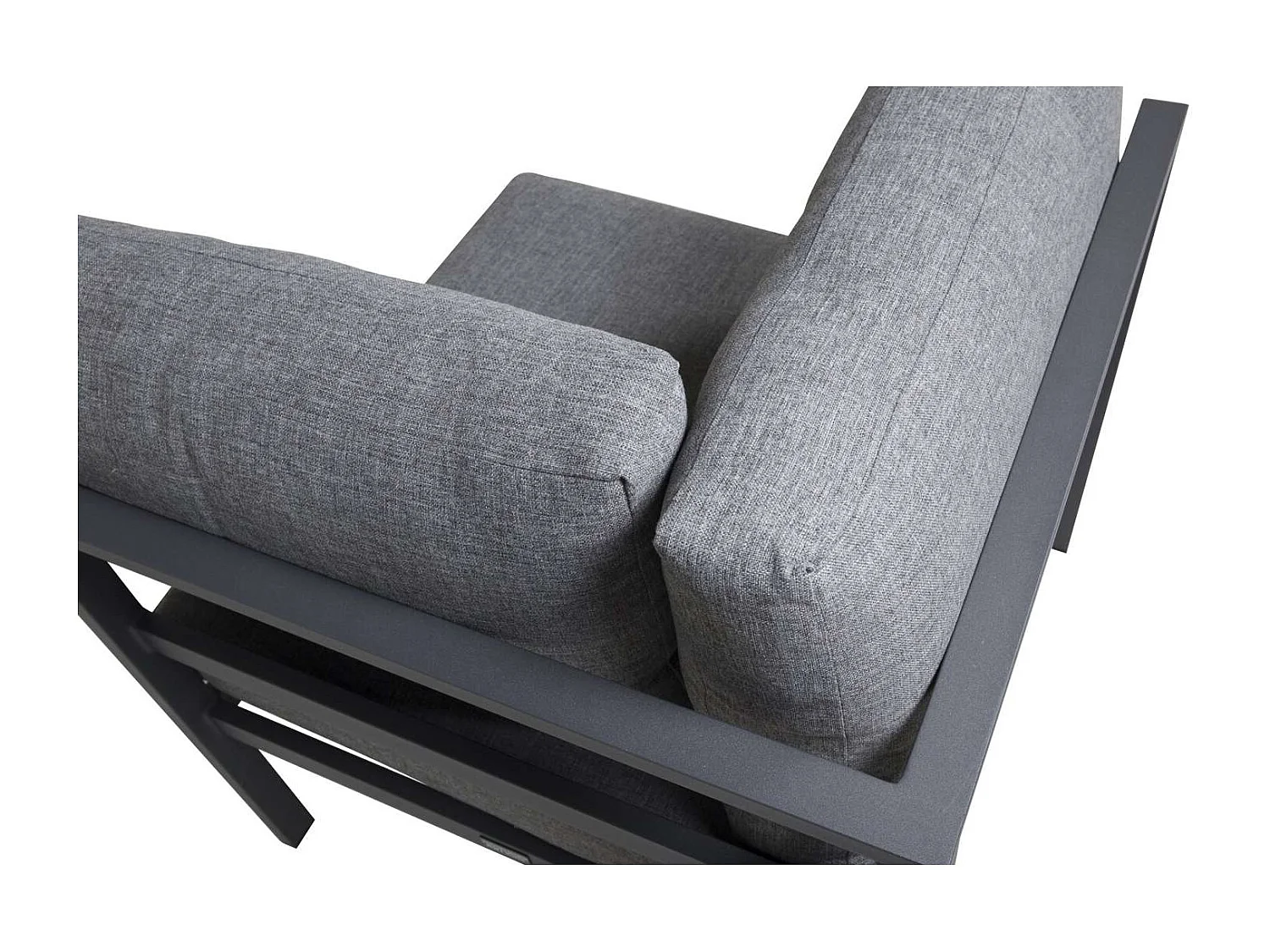 Module Canapé d'Angle de Jardin "Copacabana" 74cm Noir