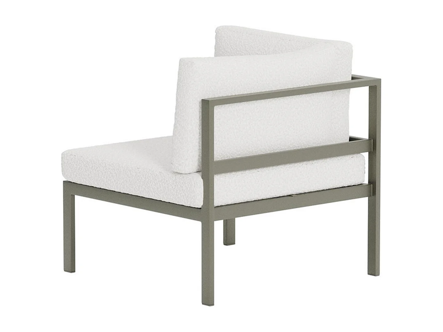 Module Canapé d'Angle de Jardin Bouclette "Copacabana" 74cm Marron