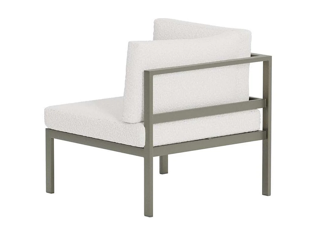 Module Canapé d'Angle de Jardin Bouclette "Copacabana" 74cm Marron