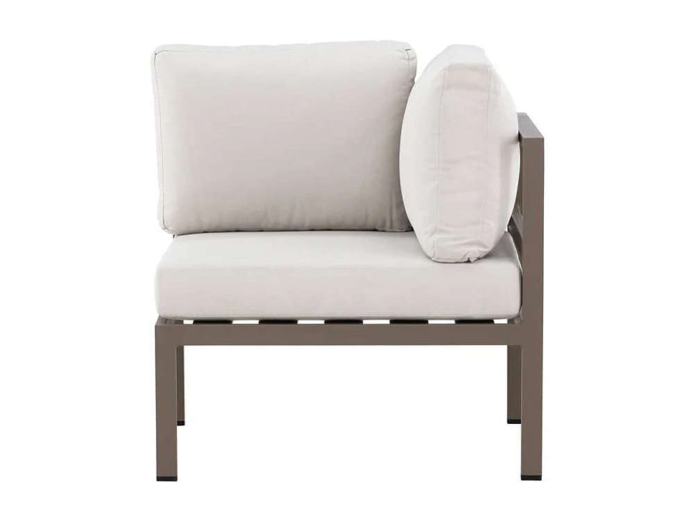 Module Canapé d'Angle de Jardin "Copacabana" 74cm Marron