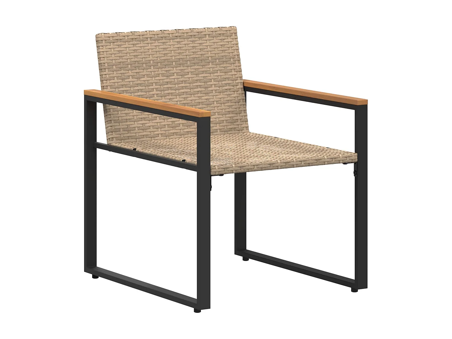 Juegos de muebles con cojín 3 pcs Beige y crema Ratán