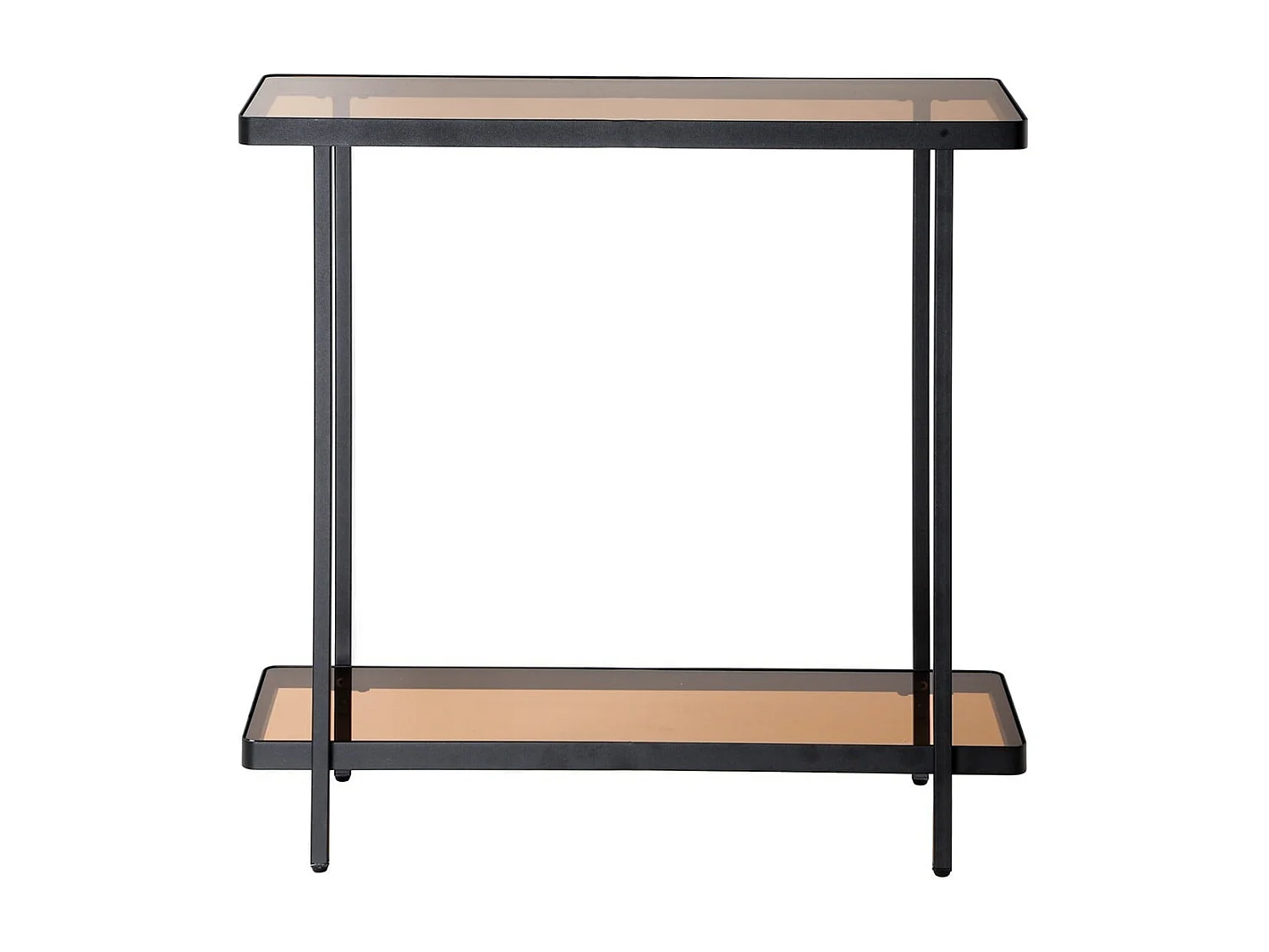 Console avec deux plateaux en verre fumé L80 cm - ORA