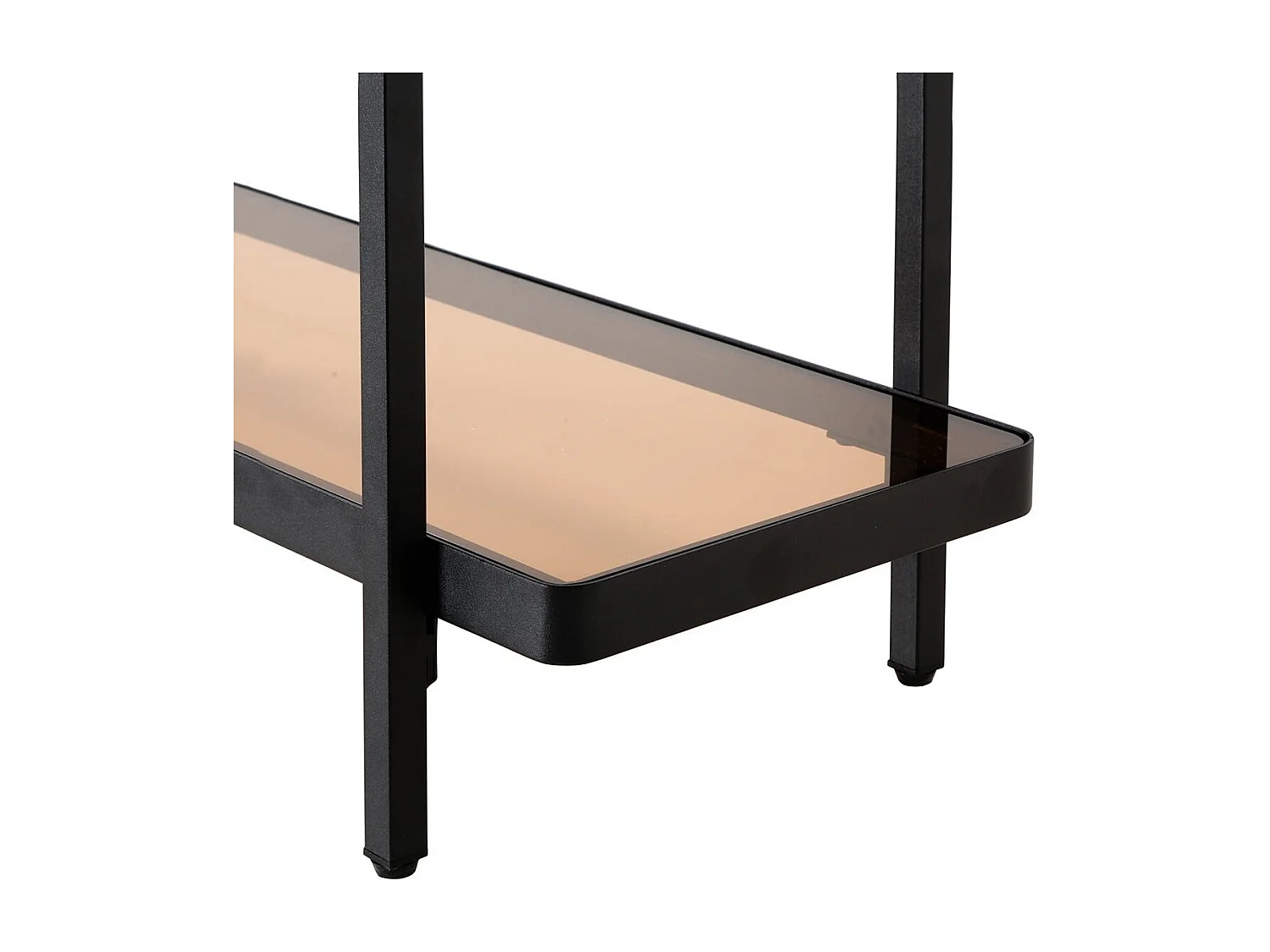 Console avec deux plateaux en verre fumé L80 cm - ORA