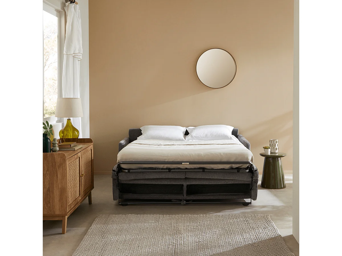 Schlafsofa 3-Sitzer mit Express-Öffnung in Stoff L175 cm - COSENZA