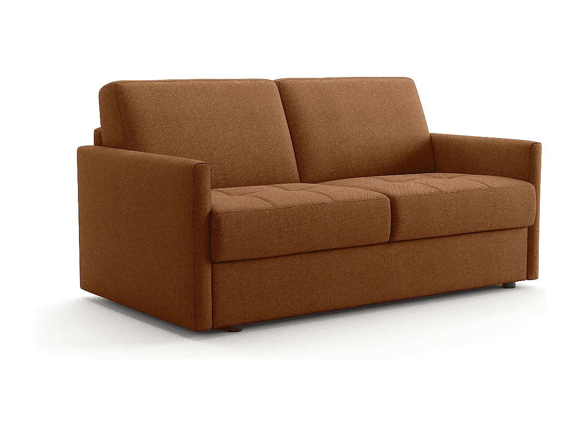 Rozkładana sofa 3-osobowa w tkaninie z materacem 14 cm - COSENZA