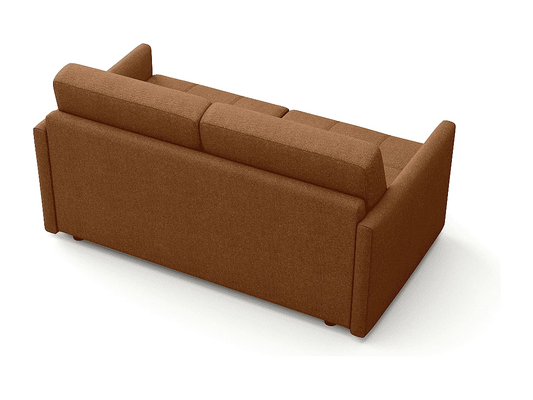 Rozkładana sofa 3-osobowa w tkaninie z materacem 14 cm - COSENZA