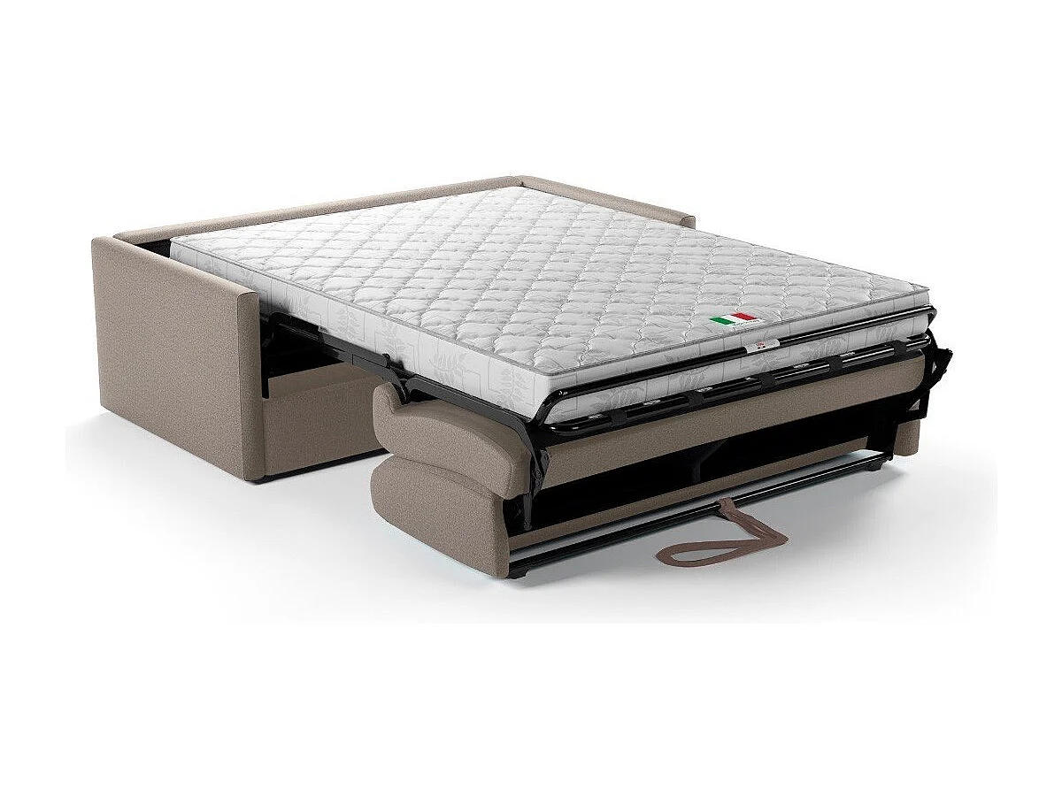 Sofá-cama de 3 lugares em tecido com colchão de 14cm - COSENZA