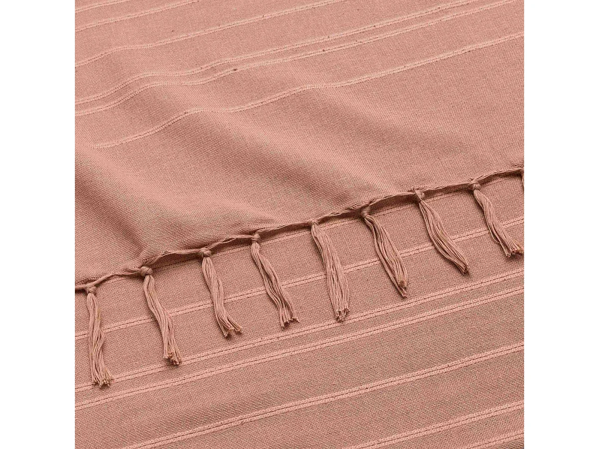 Plaid à Franges "Lilia" 240x260cm Mocha