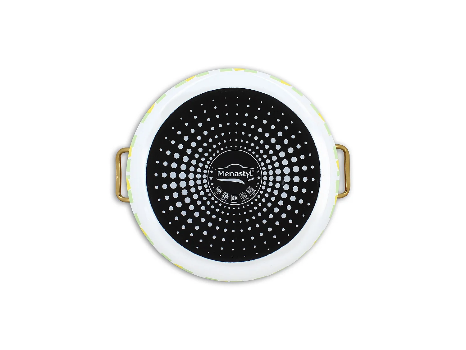 Menastyl - Marmite Vichy Citron 24cm En Acier émaillé