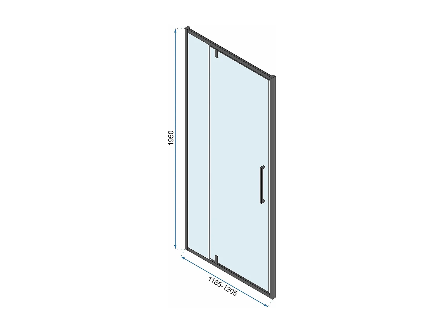 Cabine De Duche Rea Rapid Swing 90x100 Black