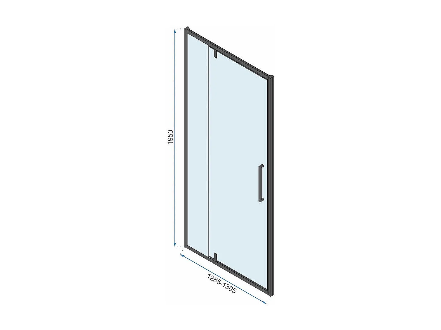Cabine De Duche Rea Rapid Swing 90x100 Black