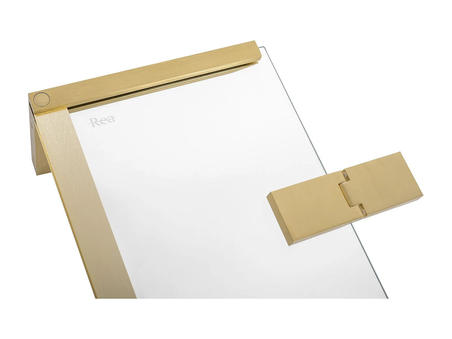 hörnduschkabin Rea HUGO borstad guld 80x80