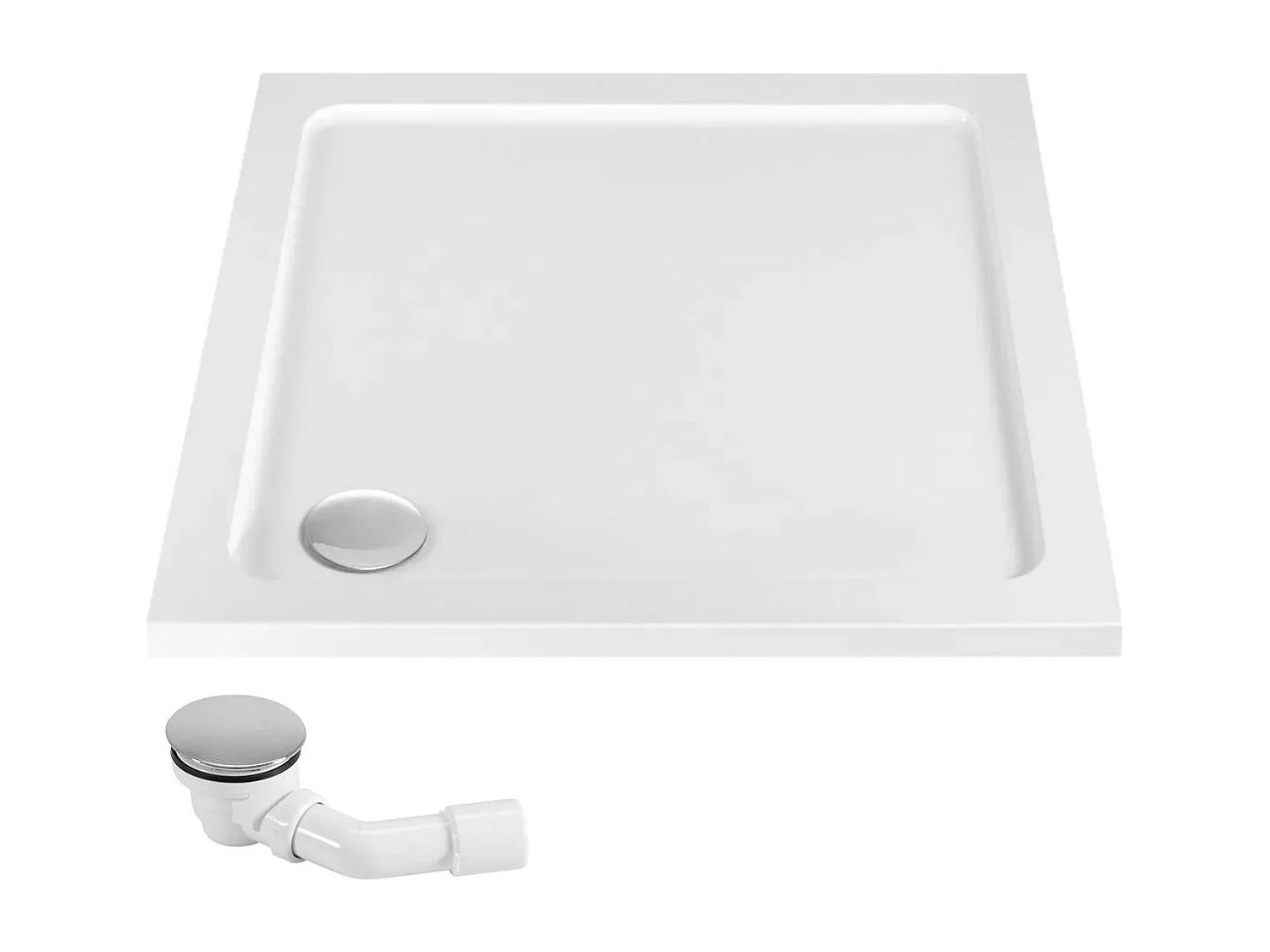 hörnduschkabin Rea FARGO svart 90x90 med duschkar SAVOY svart