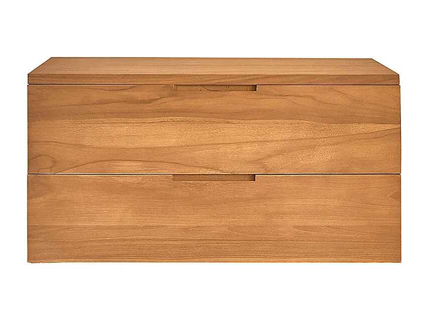 Meuble sous vasque en teck massif 80 cm