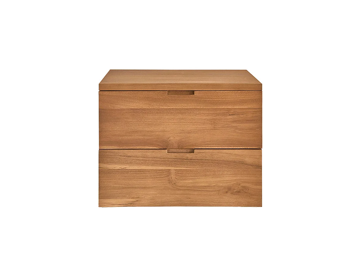 Mobile sottolavabo sospeso in teak massiccio 60 cm