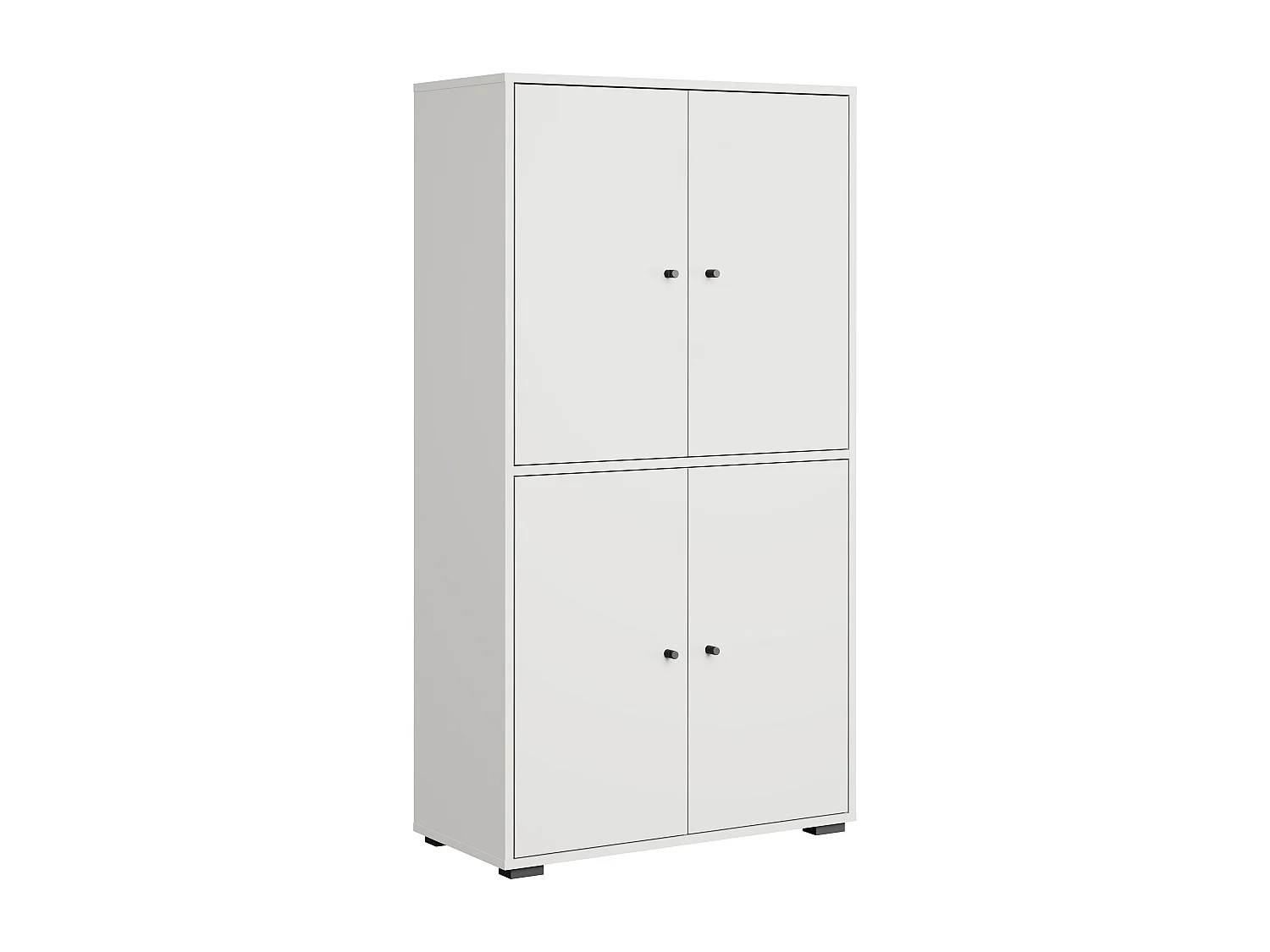 Meuble à chaussures moderne haut et spacieux avec portes basculantes blanc