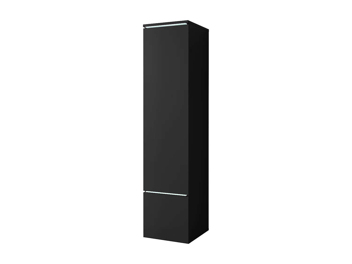 Vitrine haute moderne avec éclairage LED noir graphite