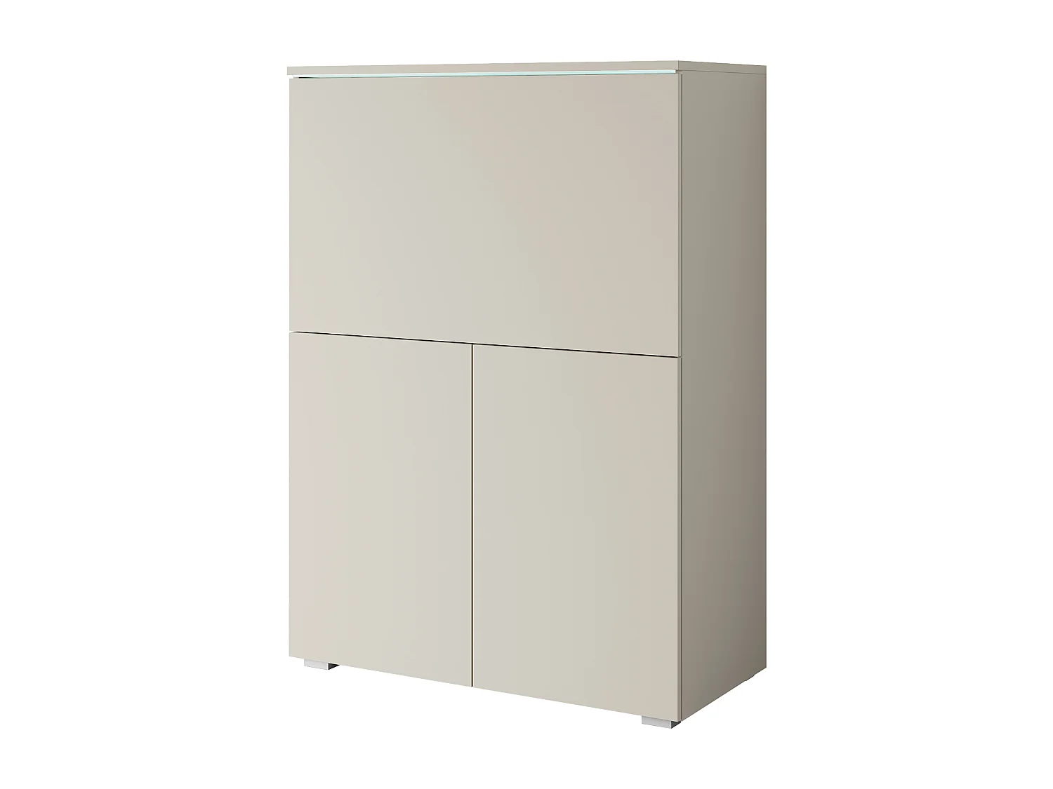 Escritorio secreter moderno con iluminación LED beige cachemira