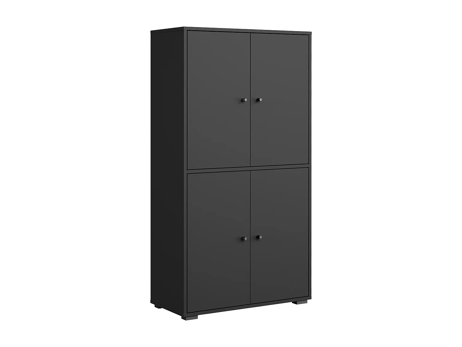 Meuble à chaussures moderne haut et spacieux avec portes basculantes noir