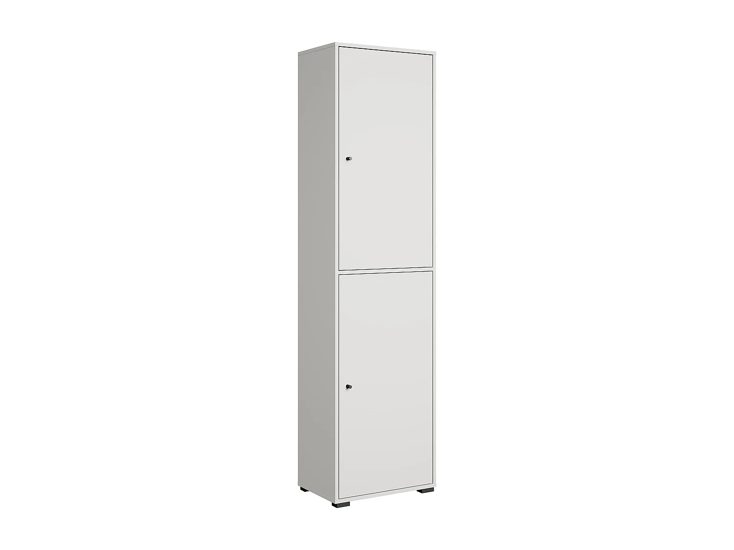 Meuble à chaussures haut et spacieux avec portes basculantes blanc