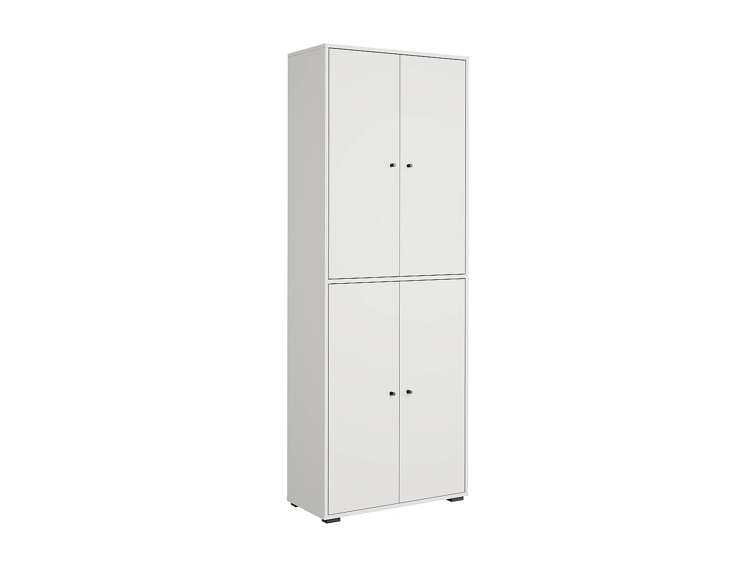 Meuble à chaussures haut et spacieux avec portes basculantes blanc