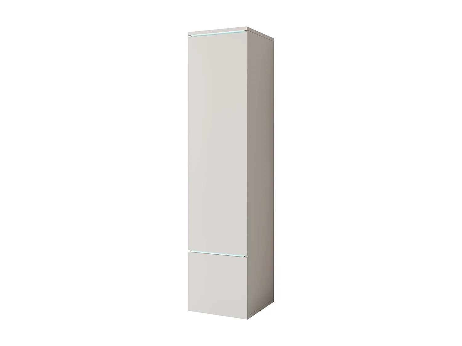 Vitrine haute moderne avec éclairage LED beige cachemire