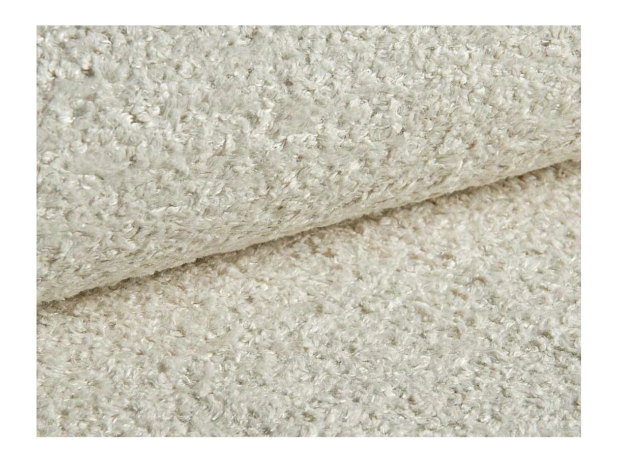 Canapé d'angle convertible 5 places réversible en tissu bouclette beige KIARA