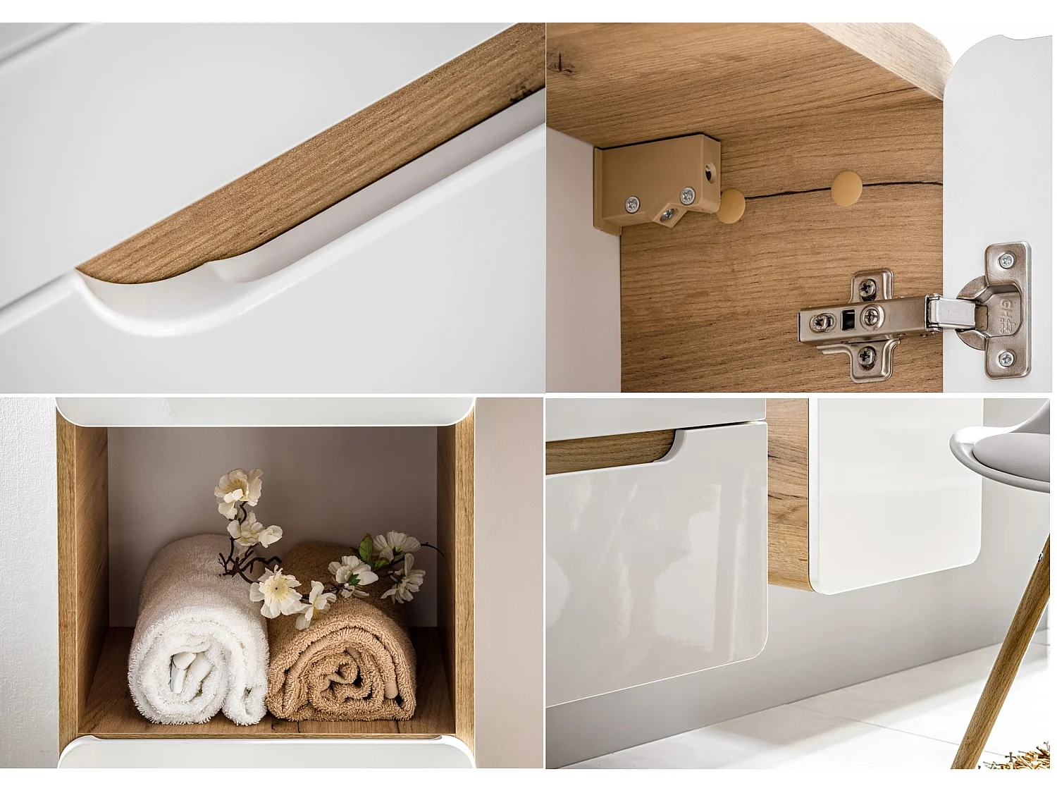 Bathroom Mirror Cabinet Mirrored Unit 400mm Wall Hung Narrow Slim Storage Oak Effect Aruba