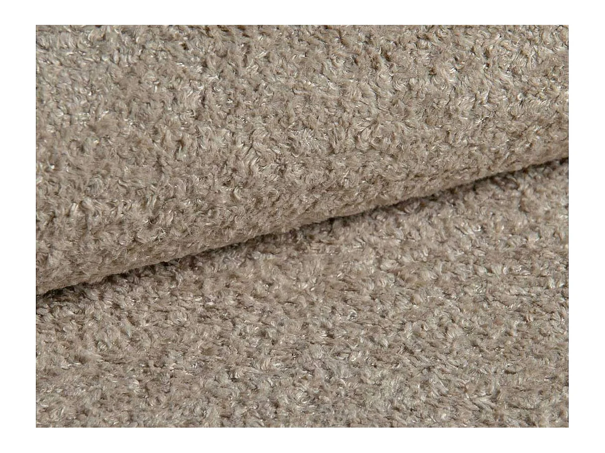 Canapé d'angle convertible 5 places réversible en tissu bouclette taupe KIARA