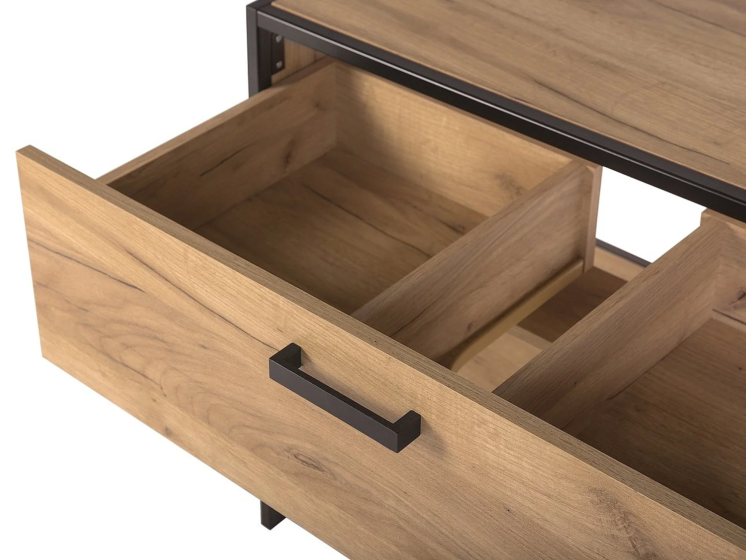 Freestanding Bathroom Vanity Unit with Basin 800mm Oak Cabinet with Loft Industrial Black Steel Frame Brook